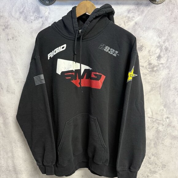 RZR Rockstar Energy Racing Hoodie Sweatshirt Black SMG Race L 22x25.5 - Picture 1 of 7